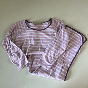 LAKE PAJAMAS- Pima Cotton Long Sleeve Pink Stripe Pajama Set
